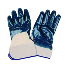 Jersey-Liner-Handschuh mit Nitrilbeschichteter offener Sicherheits-Manschette